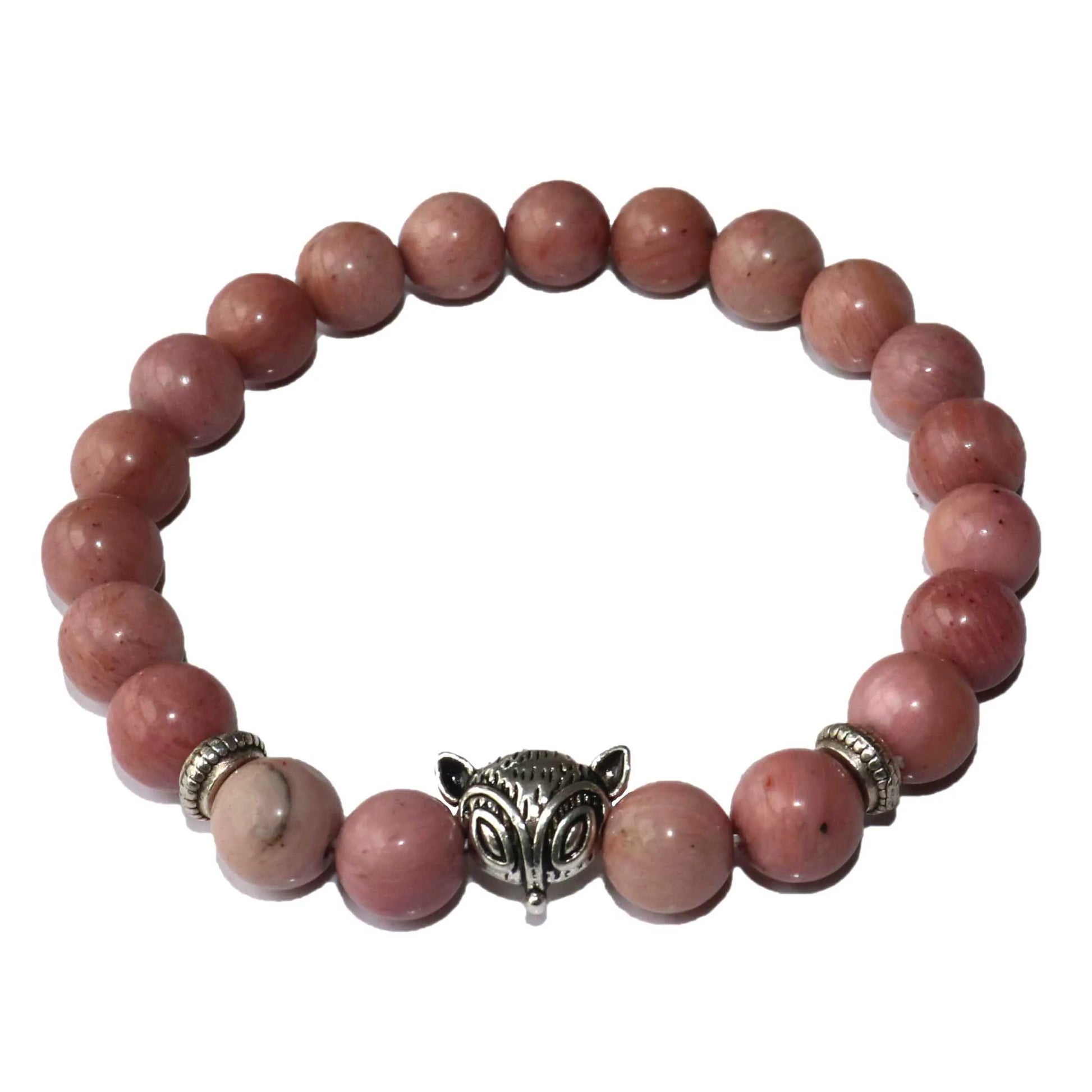 Natural Stone Men's Beaded Jewelry Crystal Agates Jades Tiger Eye Stone Beaded Fox Bracelets Party Gift Stretch Yoga Jewelry