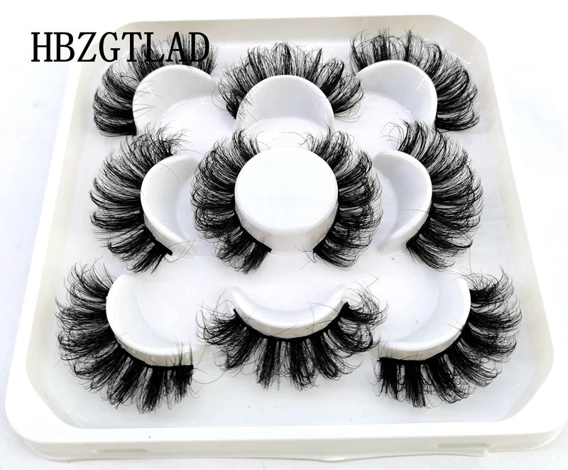 New 4-8 Pairs Mink Eyelashes 10-25mm Lashes Fluffy 3d Mink Lashes Makeup Dramatic Long Natural Eye Lashes Extension Maquillaje