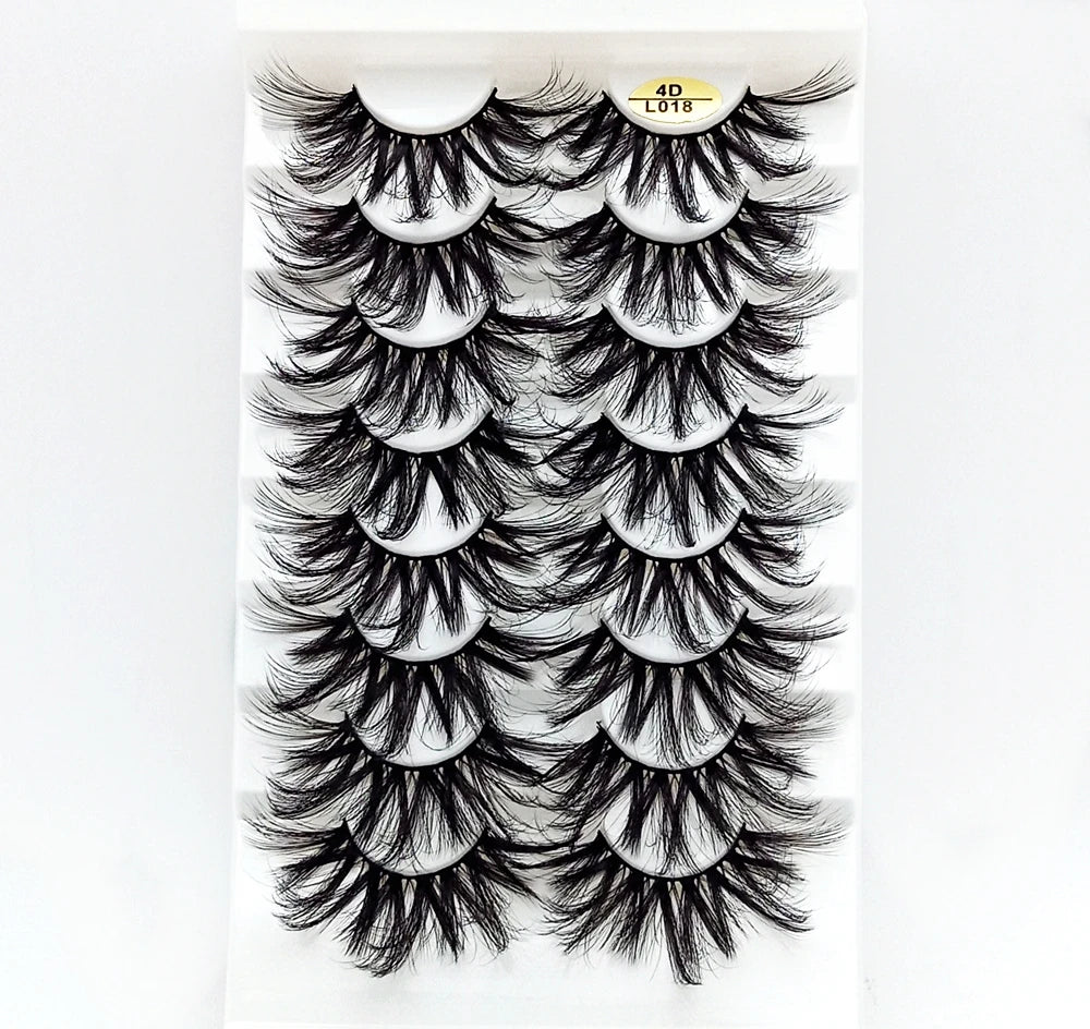 New 4-8 Pairs Mink Eyelashes 10-25mm Lashes Fluffy 3d Mink Lashes Makeup Dramatic Long Natural Eye Lashes Extension Maquillaje