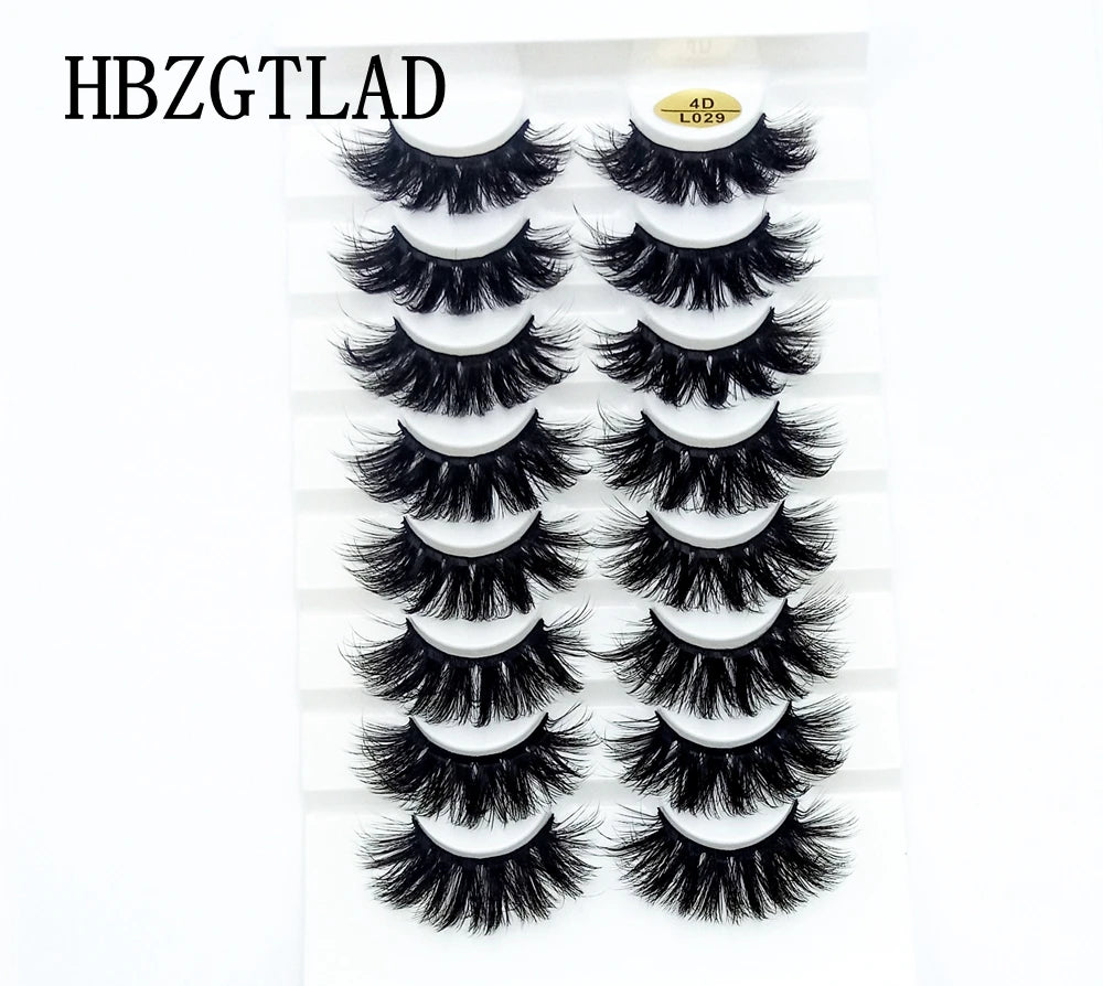 New 4-8 Pairs Mink Eyelashes 10-25mm Lashes Fluffy 3d Mink Lashes Makeup Dramatic Long Natural Eye Lashes Extension Maquillaje