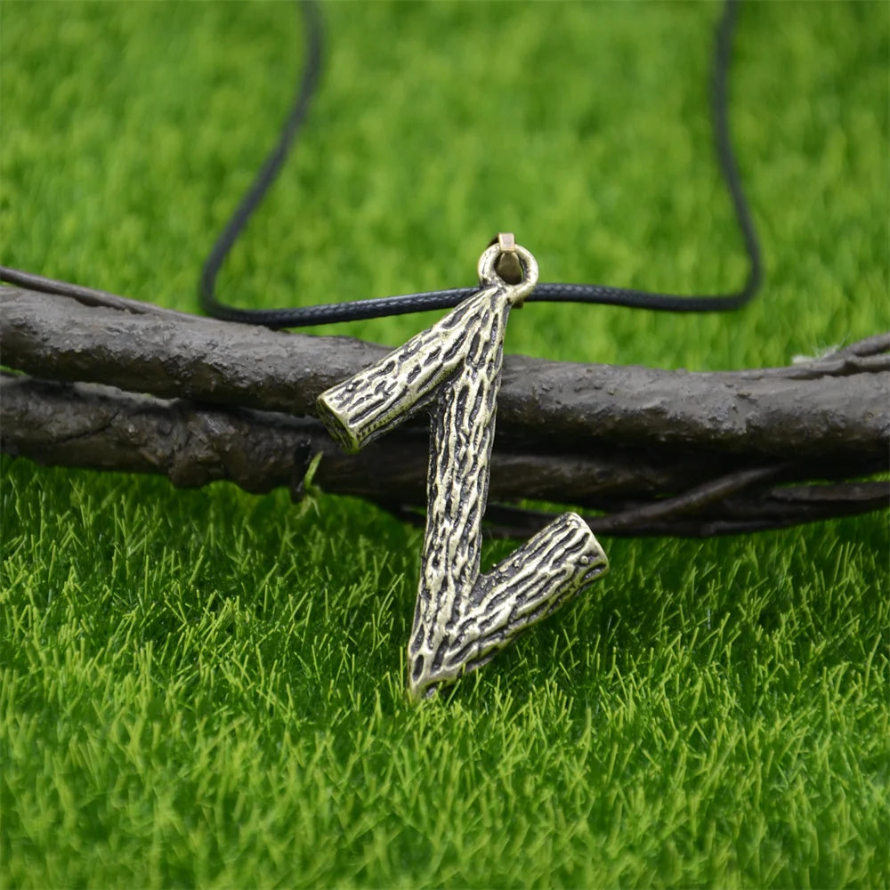 Runic Algiz Branches Divine Protection Sanctuary Viking Mens Jewellery Necklace Charms Pendants Amulet