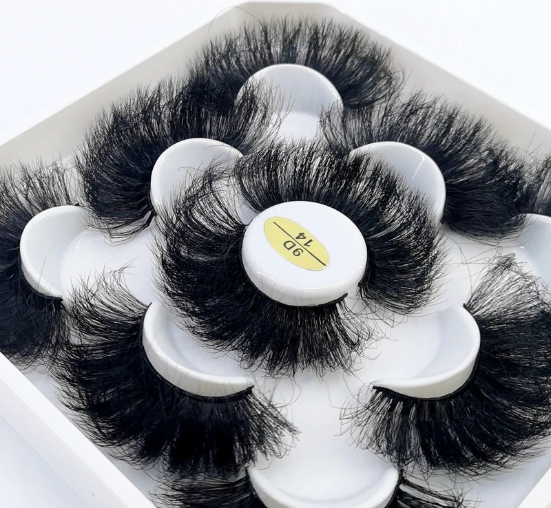 New 4-8 Pairs Mink Eyelashes 10-25mm Lashes Fluffy 3d Mink Lashes Makeup Dramatic Long Natural Eye Lashes Extension Maquillaje