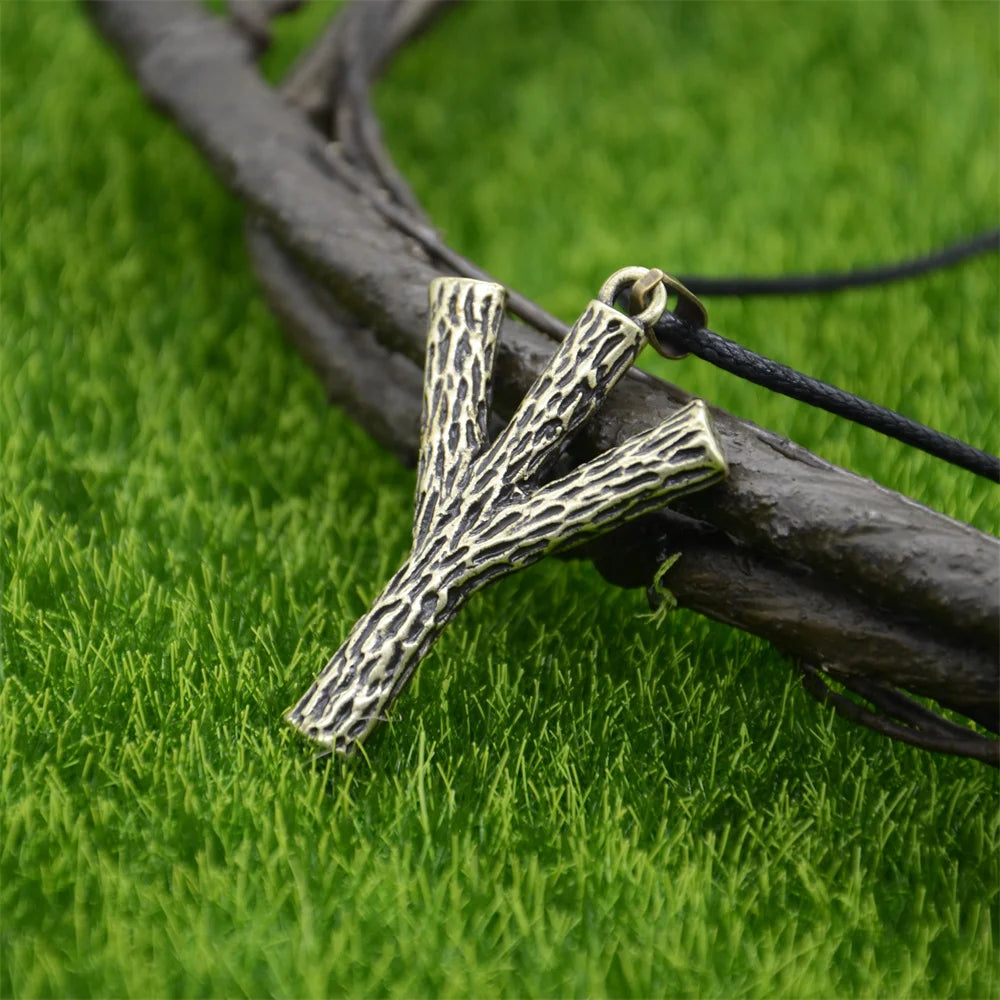 Runic Algiz Branches Divine Protection Sanctuary Viking Mens Jewellery Necklace Charms Pendants Amulet
