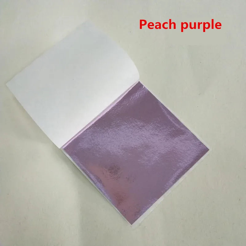 100pcs Color Imitation Gold Leaf Foil Sheets Copper Leaf for Gilding Art Work Nail Decoration 9X9cm Rose Gold Leaf Foil Paper