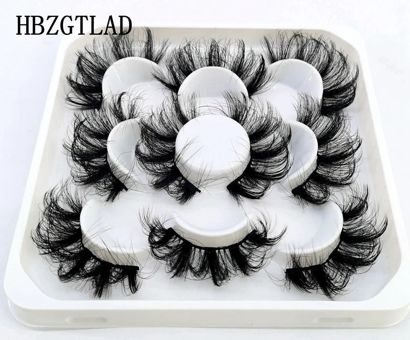 New 4-8 Pairs Mink Eyelashes 10-25mm Lashes Fluffy 3d Mink Lashes Makeup Dramatic Long Natural Eye Lashes Extension Maquillaje