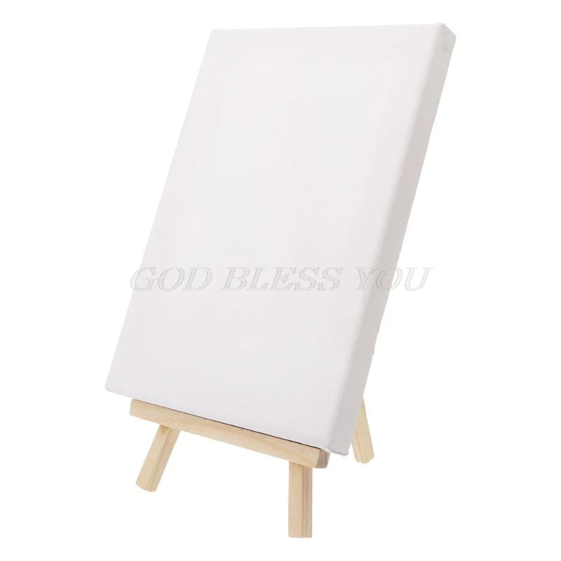 Mini Canvas And Natural Wood Easel Set For Art Painting Drawing Craft Wedding Supply Drop Shipping