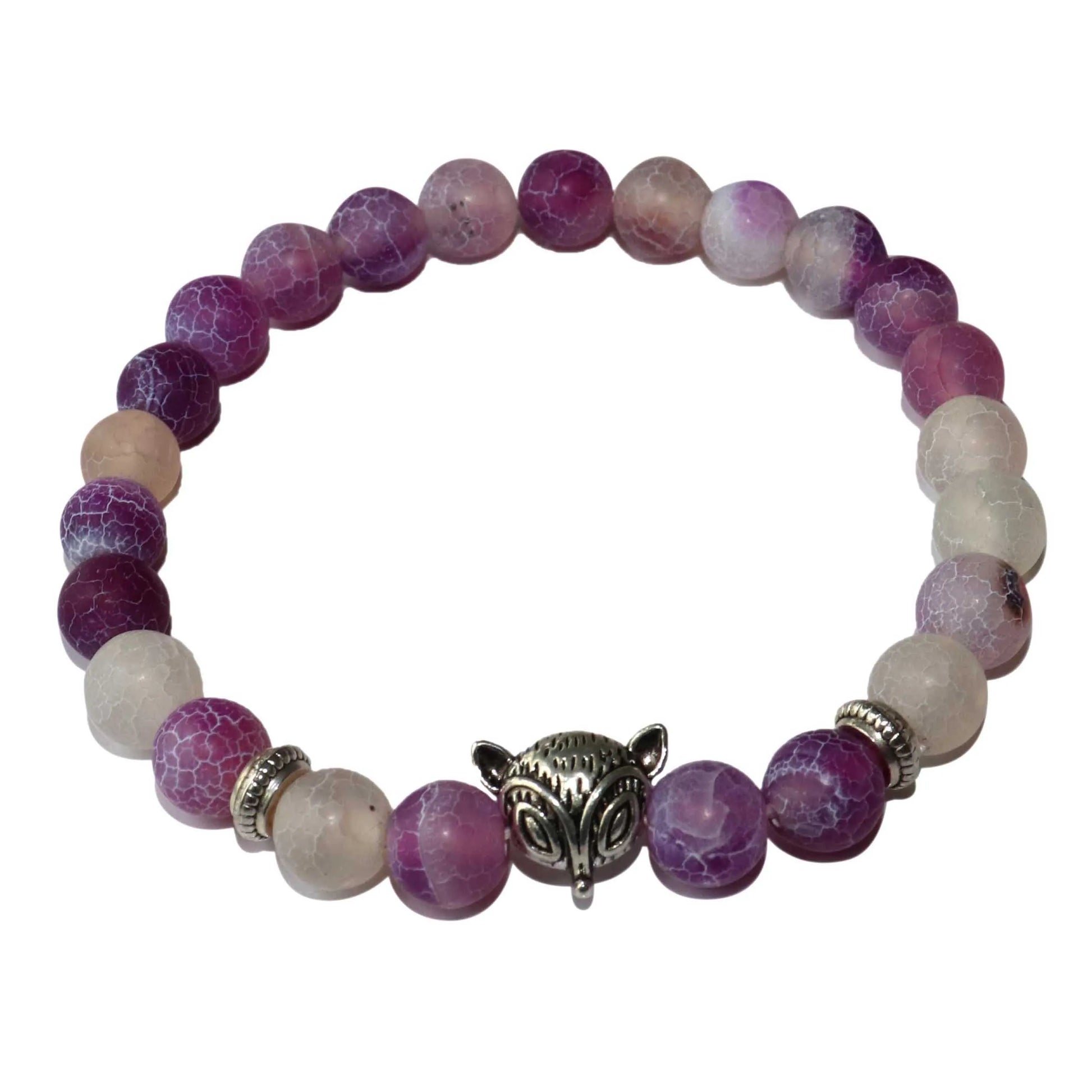 Natural Stone Men's Beaded Jewelry Crystal Agates Jades Tiger Eye Stone Beaded Fox Bracelets Party Gift Stretch Yoga Jewelry
