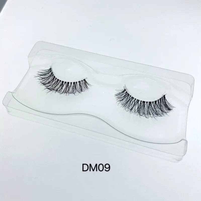 Mink 3D False Eyelashes Handmade Transparent Stem Natural Long Cross Eyelashes Winged Party Dating Makeup Thick Fake Eyelashes