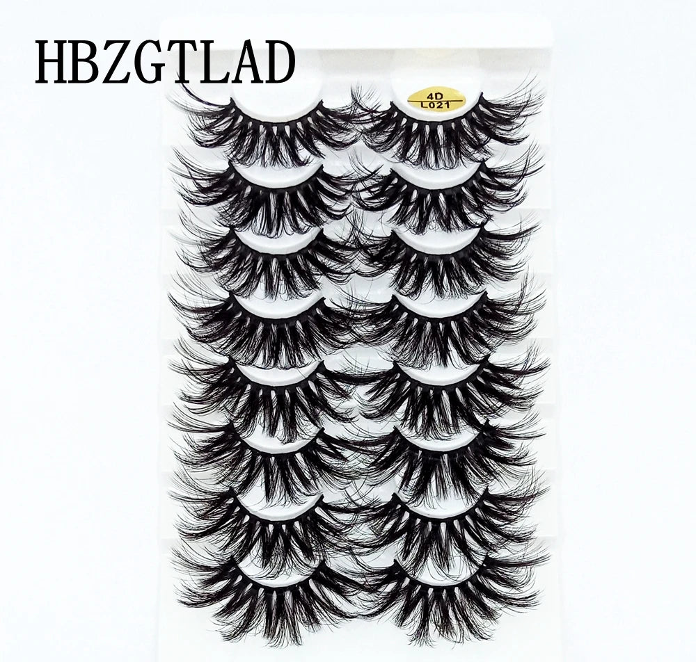 New 4-8 Pairs Mink Eyelashes 10-25mm Lashes Fluffy 3d Mink Lashes Makeup Dramatic Long Natural Eye Lashes Extension Maquillaje