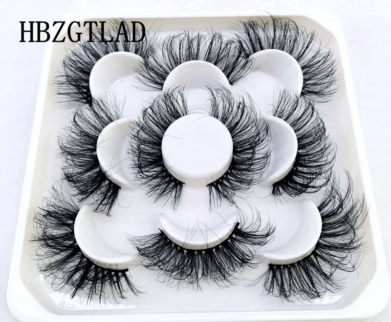 New 4-8 Pairs Mink Eyelashes 10-25mm Lashes Fluffy 3d Mink Lashes Makeup Dramatic Long Natural Eye Lashes Extension Maquillaje