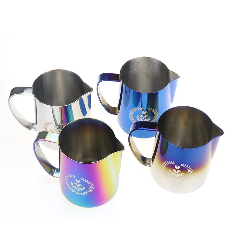 Frothing Pitcher 600ml Espresso Stainless Steel Pull Flower Cup Latte Coffee Milk Mug Frother Milk Foaming For Barista Tool
