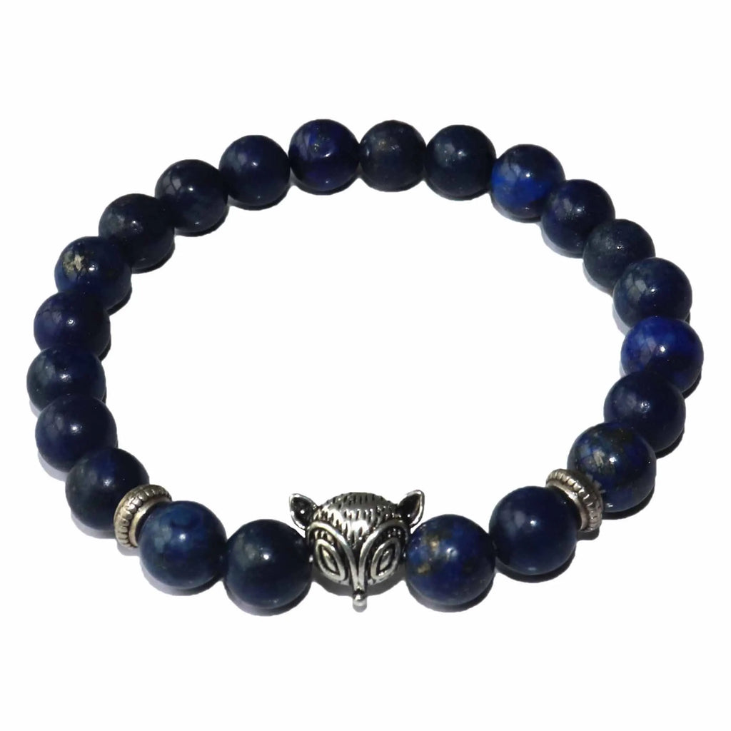 Natural Stone Men's Beaded Jewelry Crystal Agates Jades Tiger Eye Stone Beaded Fox Bracelets Party Gift Stretch Yoga Jewelry