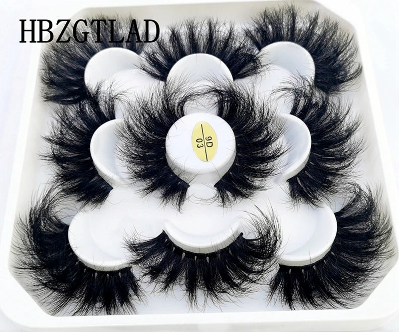 New 4-8 Pairs Mink Eyelashes 10-25mm Lashes Fluffy 3d Mink Lashes Makeup Dramatic Long Natural Eye Lashes Extension Maquillaje