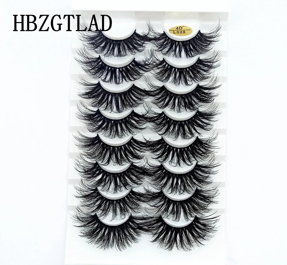 New 4-8 Pairs Mink Eyelashes 10-25mm Lashes Fluffy 3d Mink Lashes Makeup Dramatic Long Natural Eye Lashes Extension Maquillaje