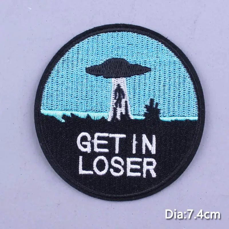 Space Adventure Patch On Clothes Embroidered Patches For Clothing Stickers Mountain Natural Appliques Waves Badge For Jacket DIY