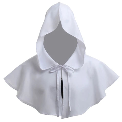 Medieval Priest Monk Costume, Hooded Cape, Renaissance Wicca Pagan Capelet, LARP Mantle, Cowl Hat, Fancy Cosplay Dress Up