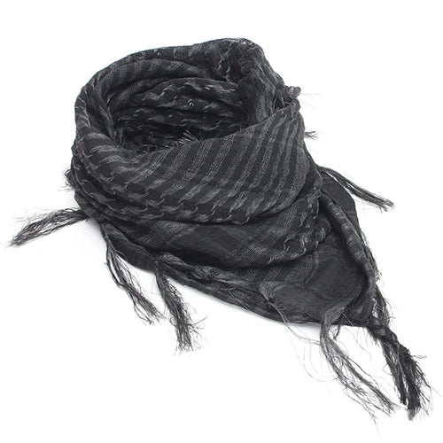 Hunting Scarf Military Shemagh Desert Keffiyeh Head Neck Scarf Arab Wrap with Tassel