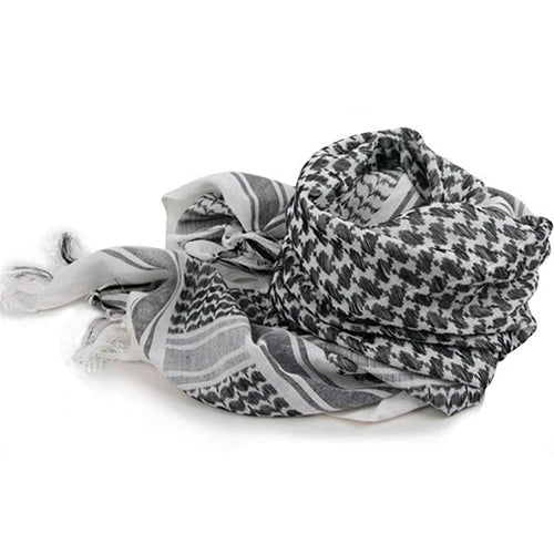 Hunting Scarf Military Shemagh Desert Keffiyeh Head Neck Scarf Arab Wrap with Tassel