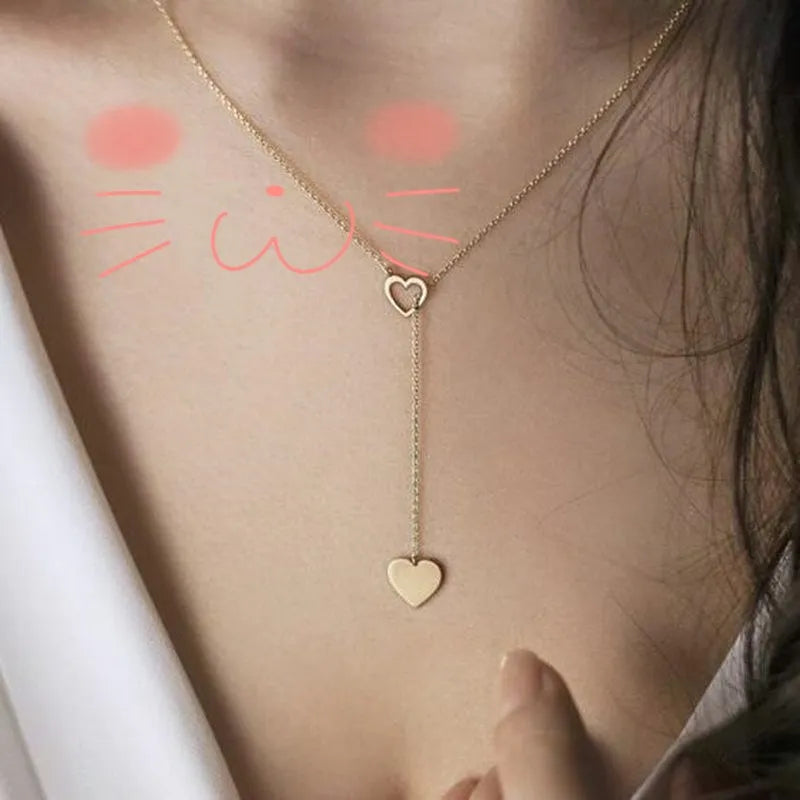 New Fashion Steampunk Dainty Circle Collier Round Minimalist Chain Pendant Necklace For Women Jewelry Gift Cheap Collar