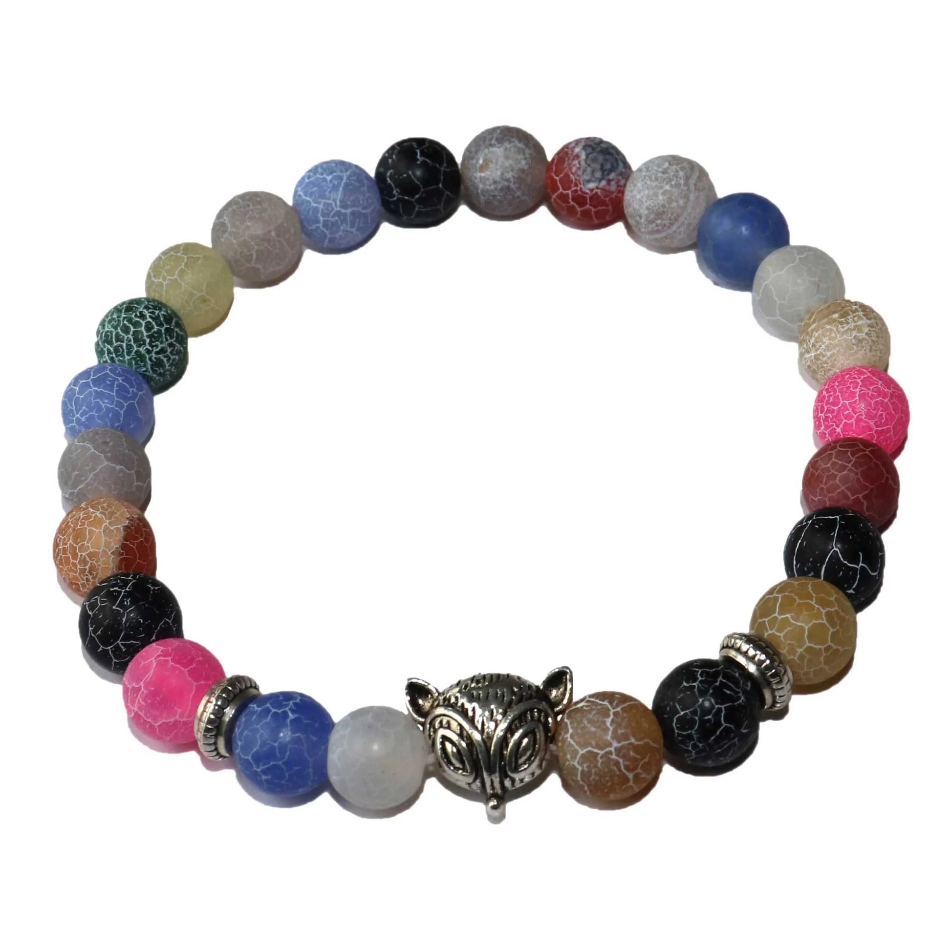 Natural Stone Men's Beaded Jewelry Crystal Agates Jades Tiger Eye Stone Beaded Fox Bracelets Party Gift Stretch Yoga Jewelry