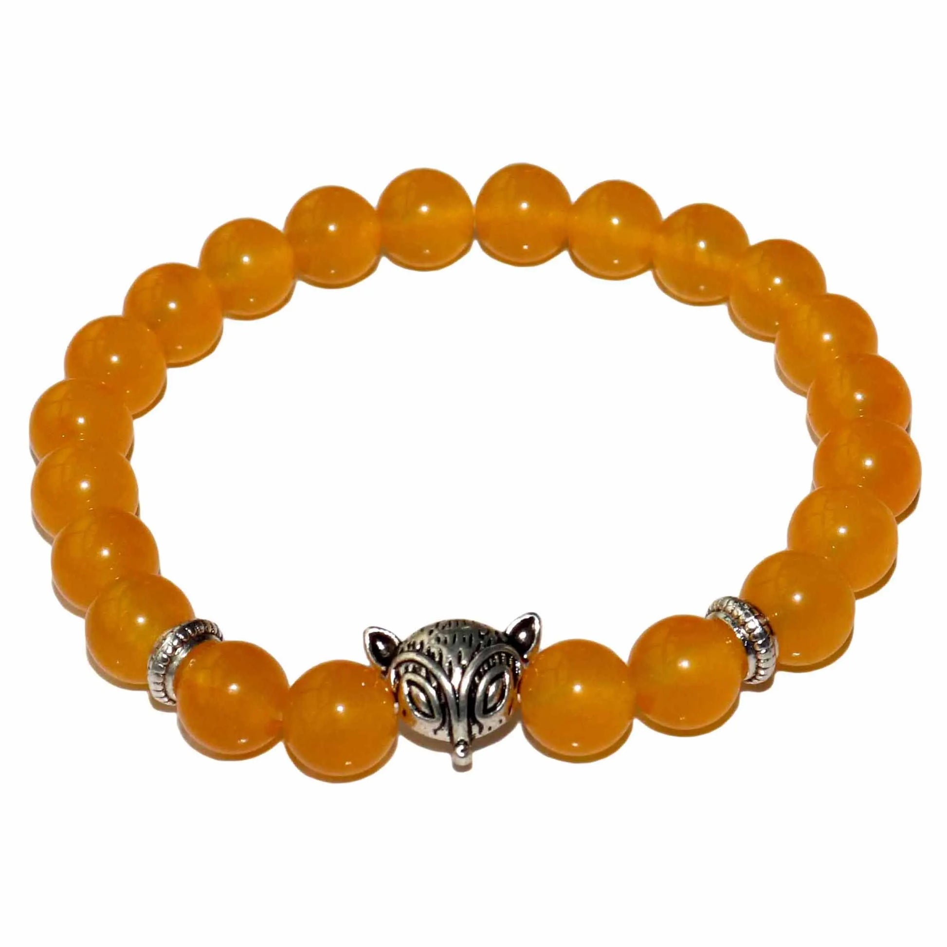 Natural Stone Men's Beaded Jewelry Crystal Agates Jades Tiger Eye Stone Beaded Fox Bracelets Party Gift Stretch Yoga Jewelry