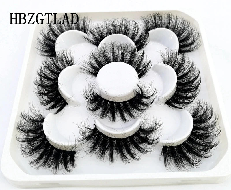 New 4-8 Pairs Mink Eyelashes 10-25mm Lashes Fluffy 3d Mink Lashes Makeup Dramatic Long Natural Eye Lashes Extension Maquillaje