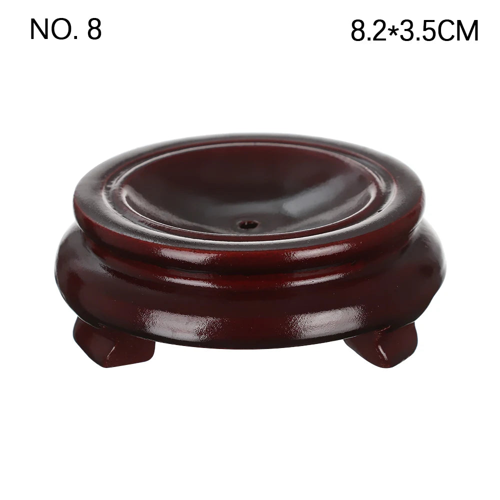Natural Wood Holder Globe Base Miniature Display Stand Statue Pedestal Magic Sphere Holder Desktop Ornament For Crystal Ball Hot