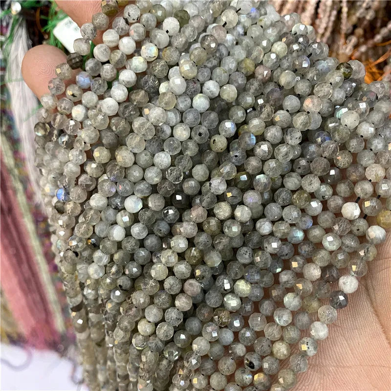 Faceted Natural 2 3 mm Stone Bead Zircon Rose Quartzs Amethysts Rubys Agates Seed Beads for Jewelry Making Beadwork DIY Supplies