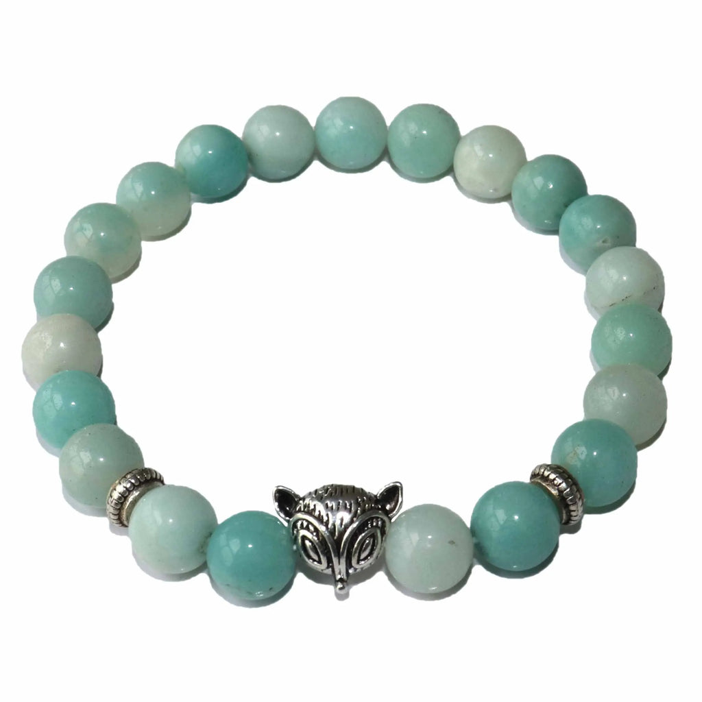 Natural Stone Men's Beaded Jewelry Crystal Agates Jades Tiger Eye Stone Beaded Fox Bracelets Party Gift Stretch Yoga Jewelry