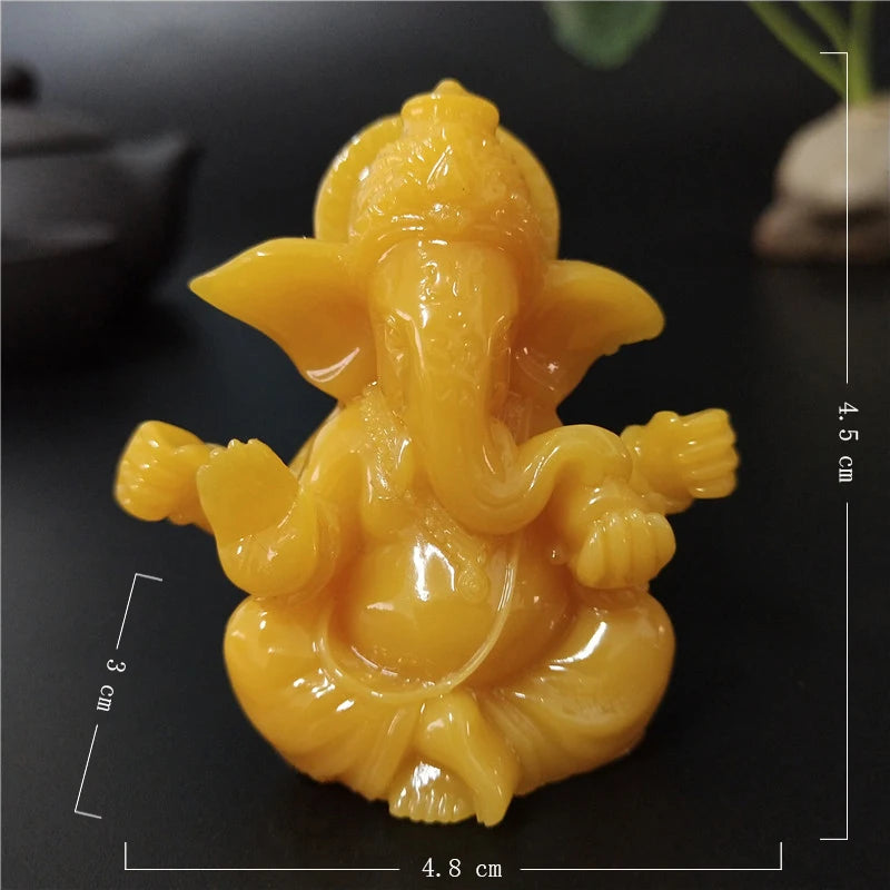 Bronze Color Lord Ganesha Statue Buddha Ornaments Elephant Hindu God Sculpture Figurines Home Office Decoration Buddha Statues