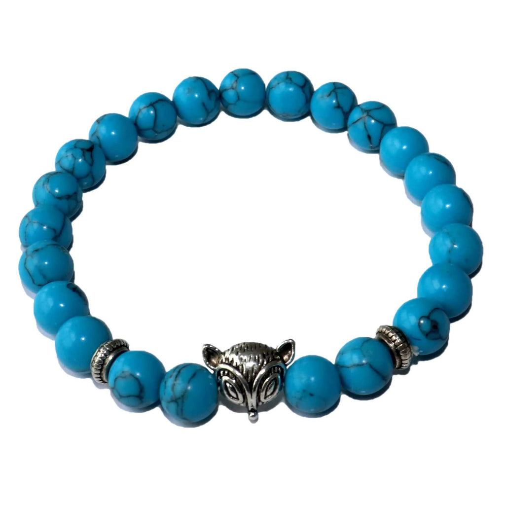 Natural Stone Men's Beaded Jewelry Crystal Agates Jades Tiger Eye Stone Beaded Fox Bracelets Party Gift Stretch Yoga Jewelry