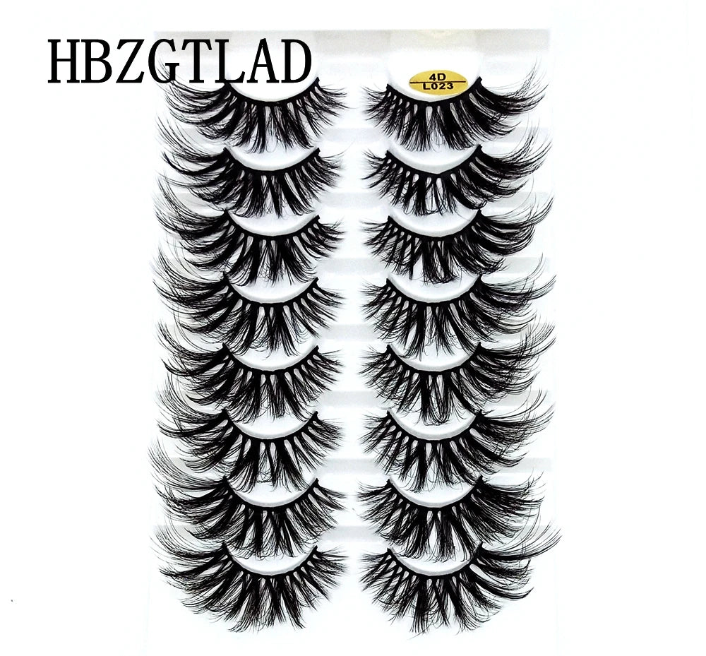 New 4-8 Pairs Mink Eyelashes 10-25mm Lashes Fluffy 3d Mink Lashes Makeup Dramatic Long Natural Eye Lashes Extension Maquillaje