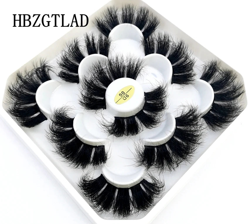 New 4-8 Pairs Mink Eyelashes 10-25mm Lashes Fluffy 3d Mink Lashes Makeup Dramatic Long Natural Eye Lashes Extension Maquillaje