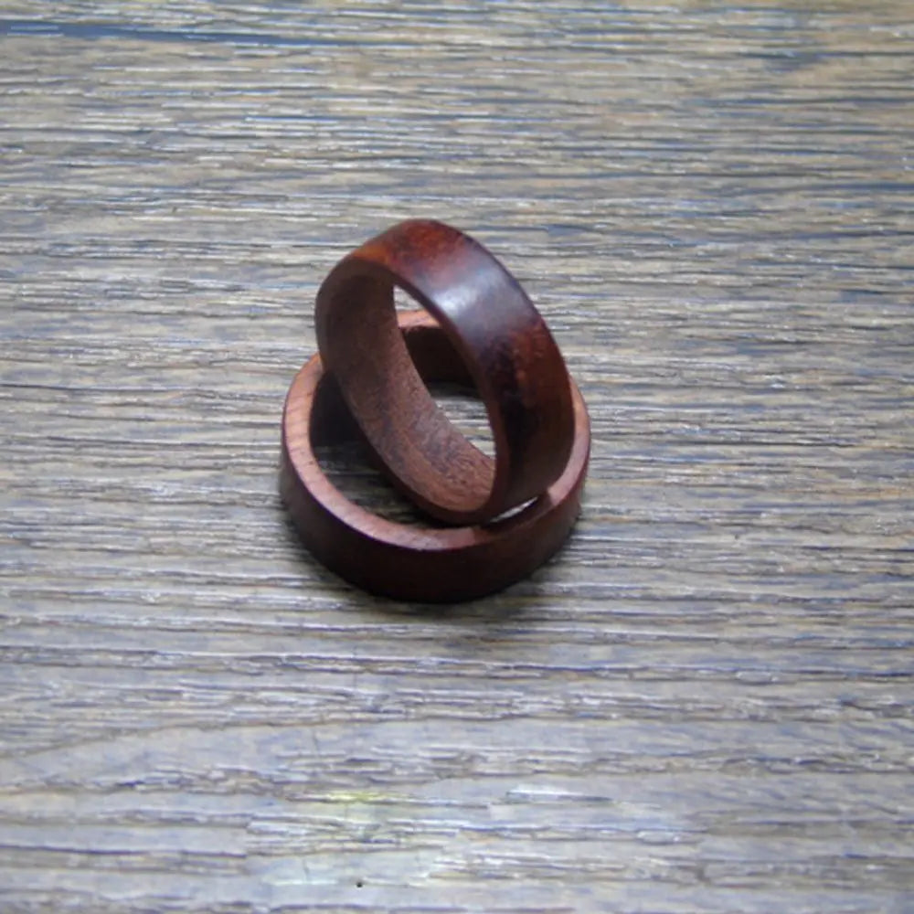 1PC 2021 Trend Sandalwood Ebony Natural Wood Rings For Women Pagan Retro Pull Finger Mens Ebony Finger Ring Party Jewelry Gift