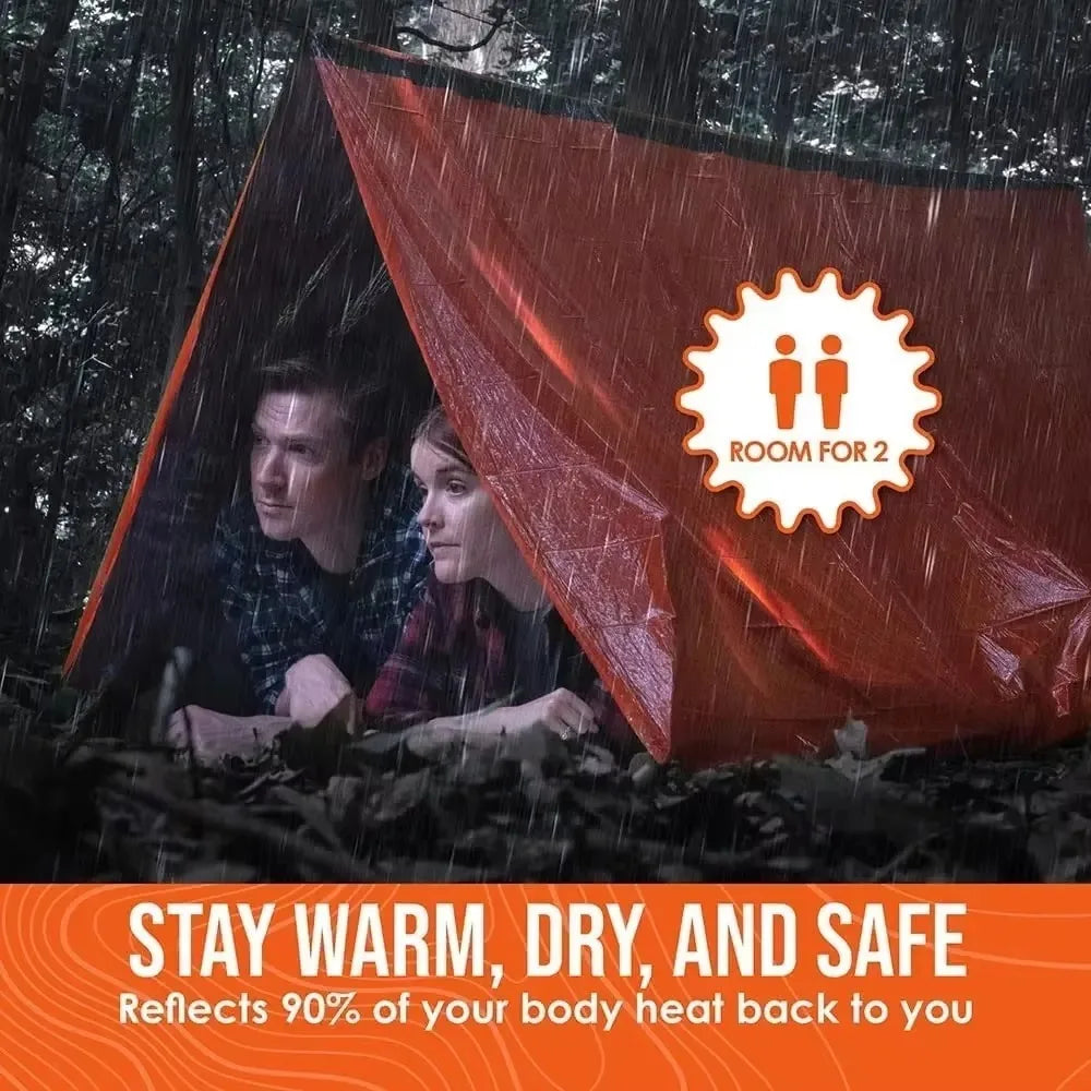 2 Person Emergency Tent Waterproof Sleeping Bag Earthquake Shelter Survival Tent Moisture-Resistant Thermal Blanket Camping