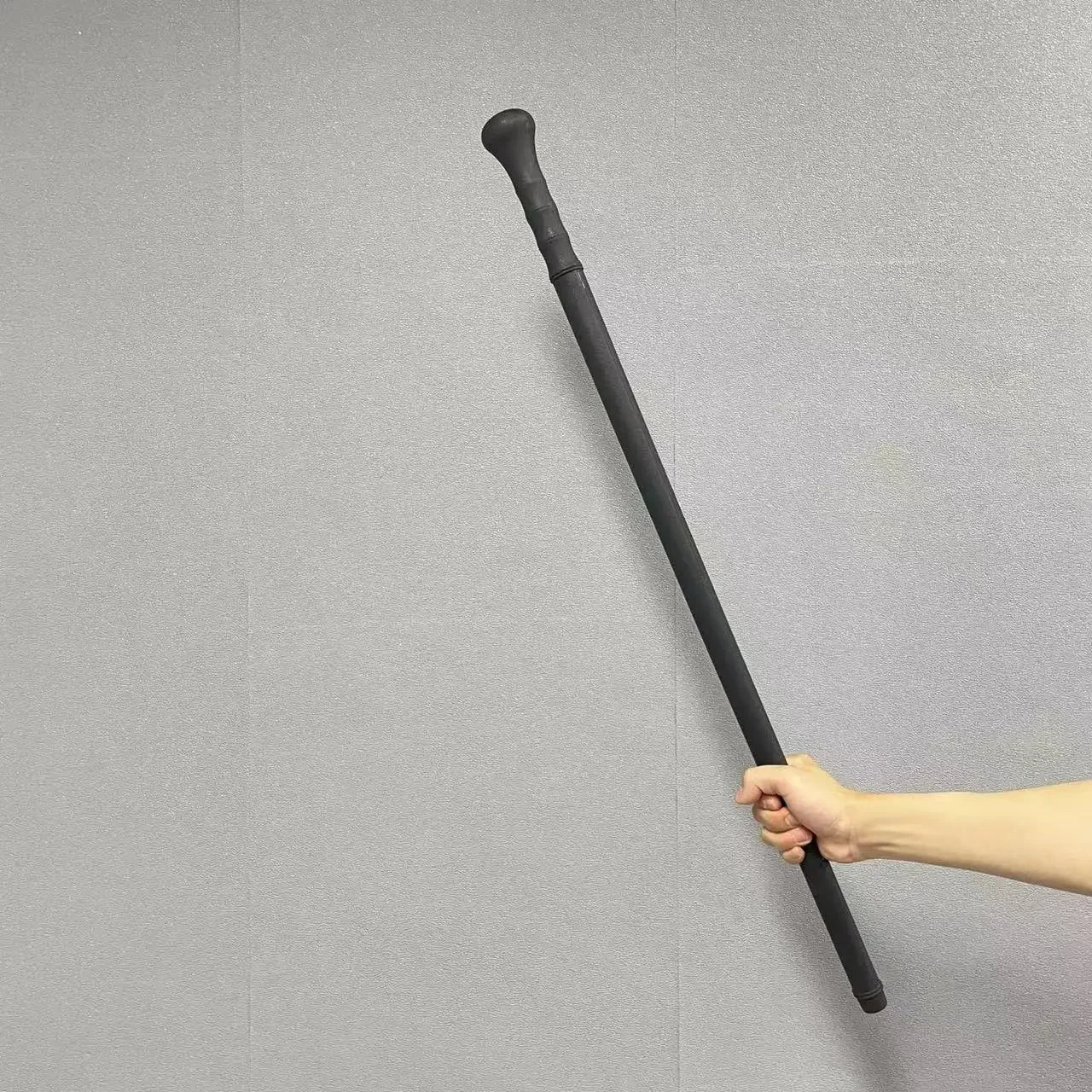 Outdoor Multifunctional Mountaineering Staff Plastic Solid Head Hiking Anti Slip Short Cane Defense Car Tools