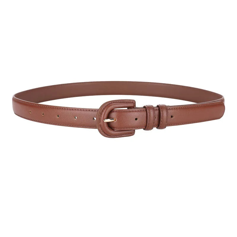 Genuine Leather Belt Woman Luxury Womens Belts for Designer Brand Ladies  Women Brown Wide Cowhide Vintage Waistband Pin Buckle