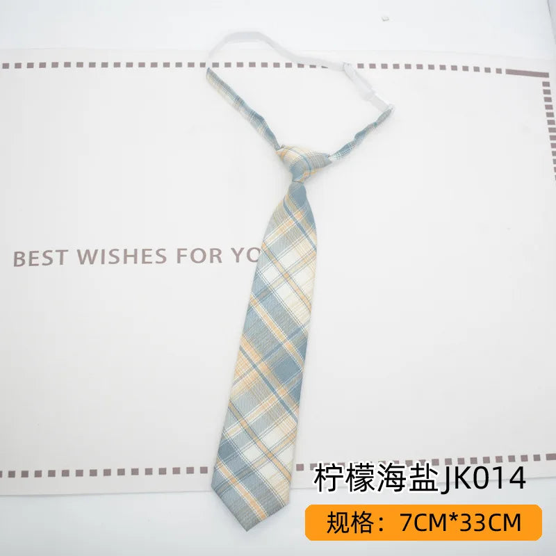Trendy JK Ties Bowtie Women College Student Collar Neckwear Daily Shirt Accessories Cotton Plaid Bowknot Lolita Girls Lazy-tie
