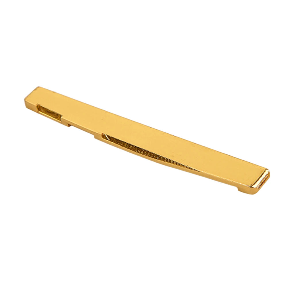 Bronze Guitar Bridge Saddle Brass Material Acoustic Folk Guitar Gold Plated Accessories Long Lasting Tone Clarity Sustain