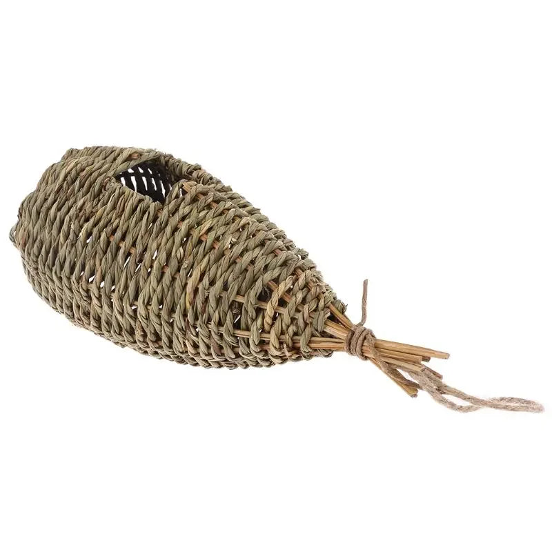 19 Birds Nest Bird Cage Natural Grass Egg Cage Bird House Outdoor Decorative Weaved Hanging Parrot Nest Houses Pet Bedroom