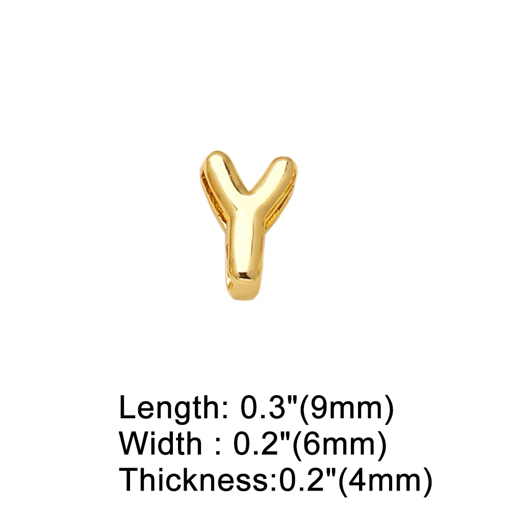 FLOLA Minimalist 26 Letters DIY Necklaces for Women Gold Plated Chain Custom Name Necklace Simple Jewelry Gifts nkev10