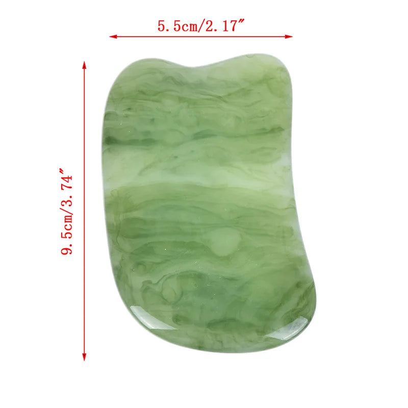Gouache Scraper Natural Stone Gua Sha Massage Comb Head Body Meridian Scraping Reflexology Blood Circulation Jade Therapy Tools