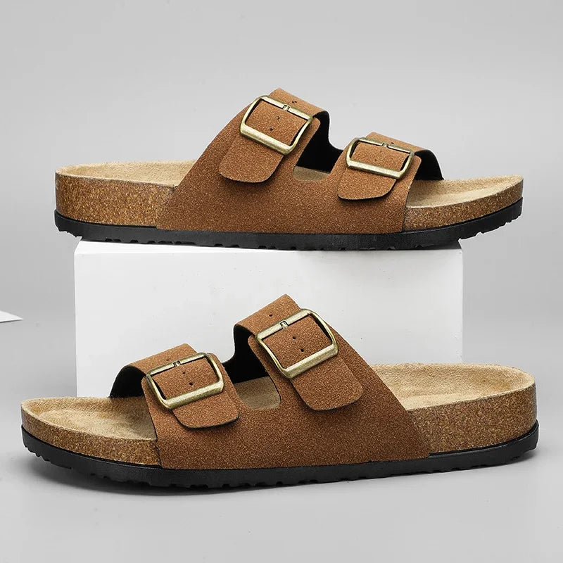 Man's Leather Sandal for Men Beach Sandals Men 2025 Designer Men's Shoes Men's Comfortable Slipper Original Brands Shoes Summer