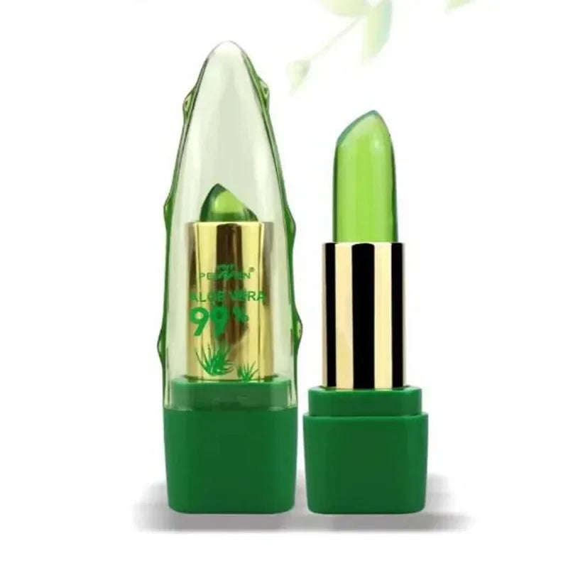 New Batom 99% ALOE VERA Natural Temperature Change Color Jelly Lipstick Long Lasting Moistourizing Nutritious Lip tBalm Makeup