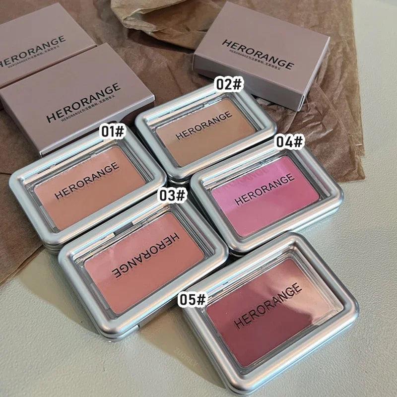 5 Colors Cream Blusher Powder Palette Natural Long Lasting Makeup Rouge Clear Peach Pink Cheek Contouring Korean Blush Cosmetics