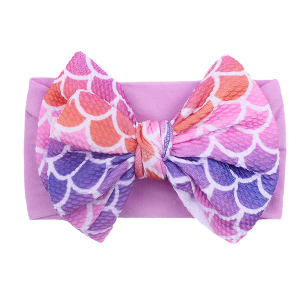 Baby Newborn Headband For Girls Elastic Knit Children Turban Baby Bows Soft Nylon Kids Headwear Hair Accessories Lovely