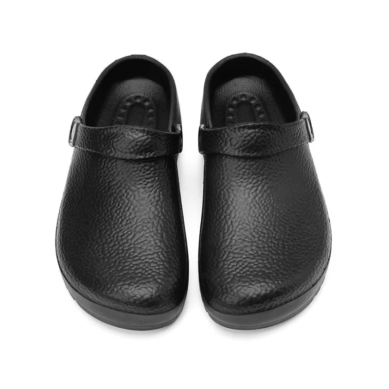 Chef Shoes Men's Summer New Large Size Black Kitchen Work Shoes Non-slip Men's Shoes