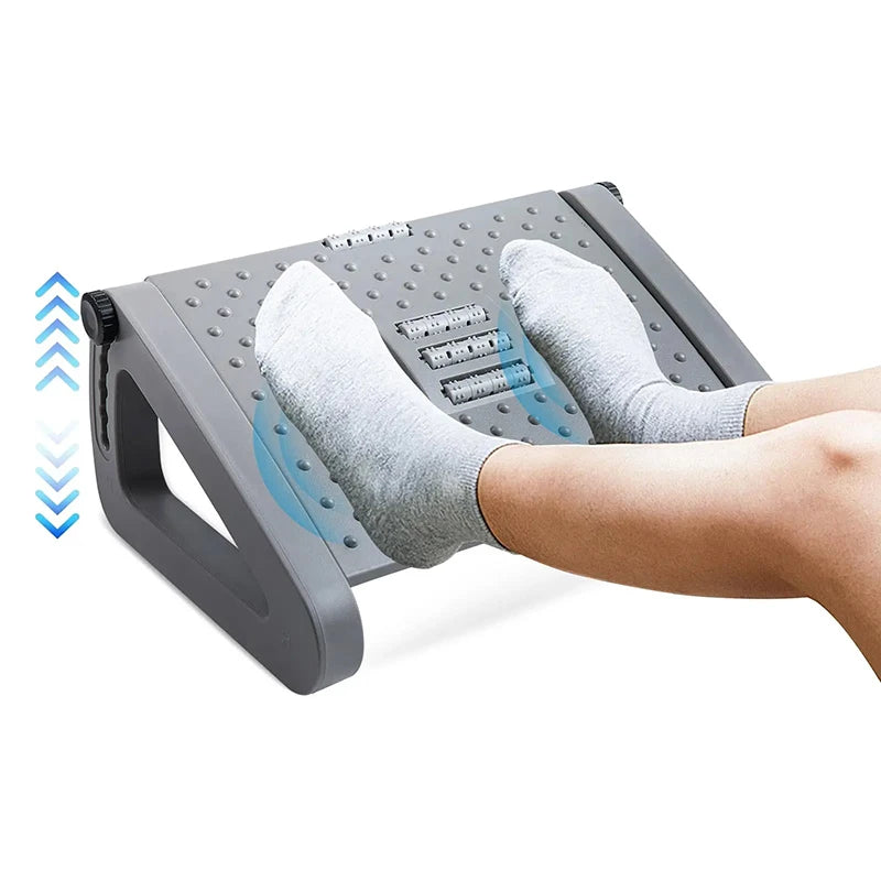 BEISHI Under Desk Footrest Ergonomic Foot Rest With Massage Rollers For Home Office Work Desk Leg Rest Pain Relief