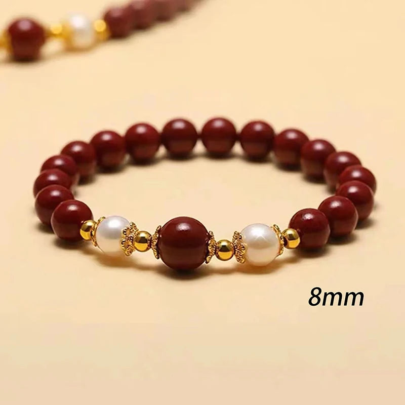 Feng Shui Wealth Bracelets For Woman - Natural Cinnabar Bracelet For Woman Protection Bring Luck Prosperity Attract Money