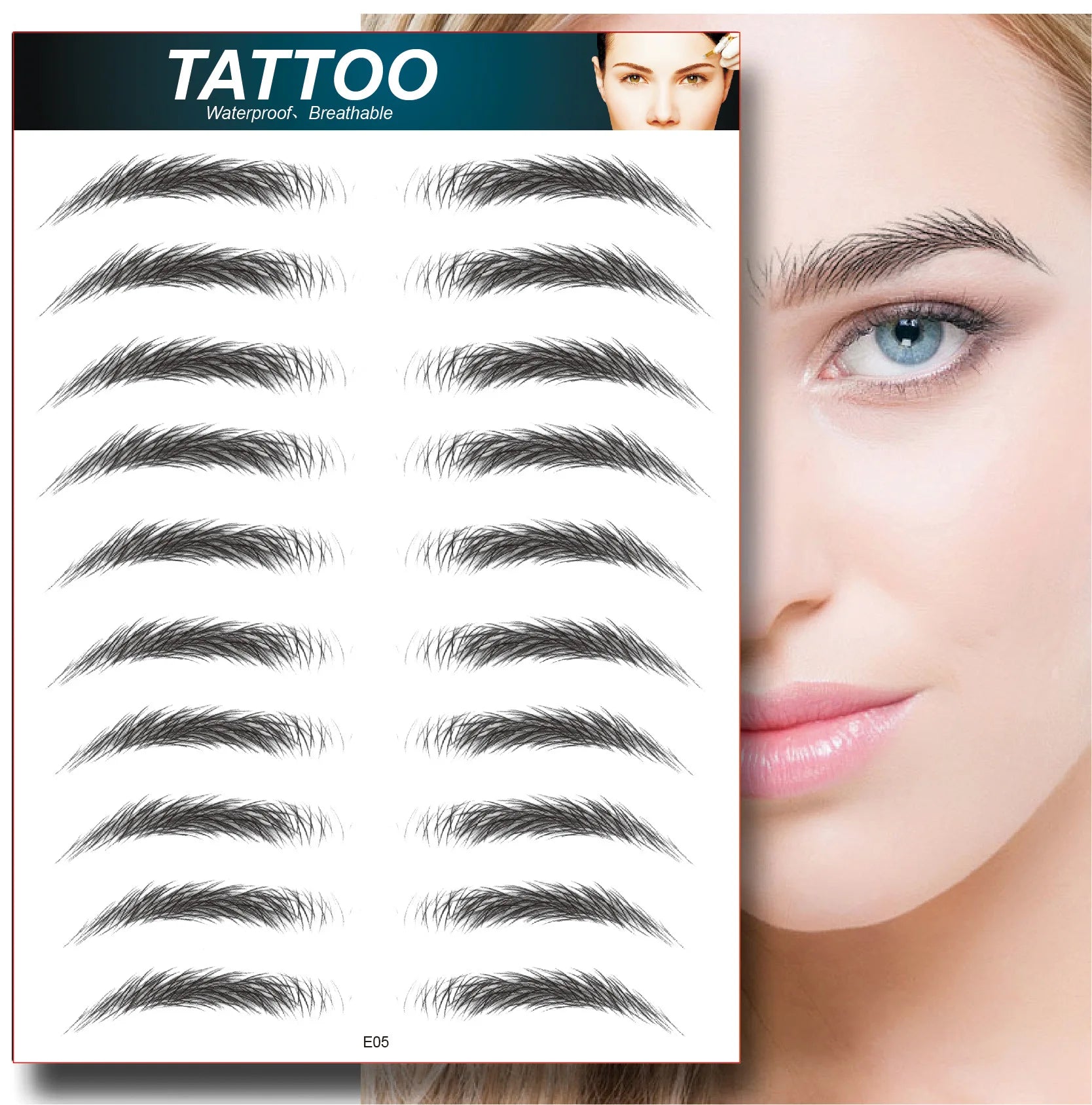 Women 4D Hair Like Eyebrow Makeup Waterproof Eyebrow Tattoo Sticker Long Lasting Natural Fake Eyebrow Stickers Cosmetics For Men